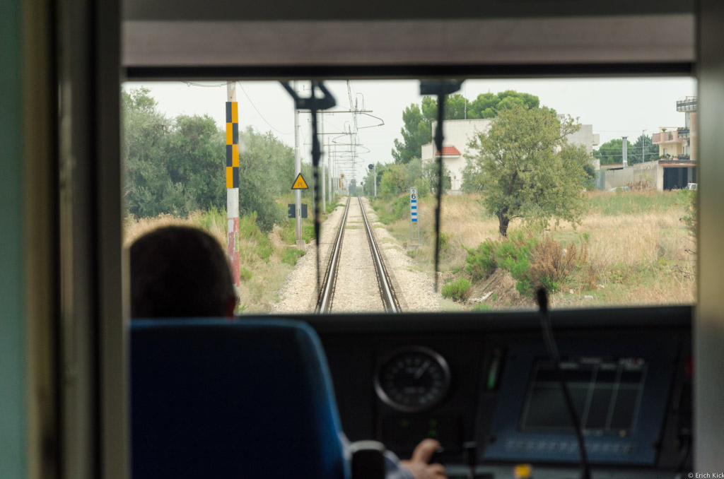 im Zug zurück nach Bari