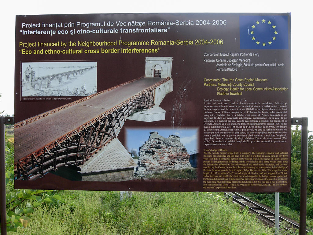 Modell der alten Trajan Donau-Brücke
