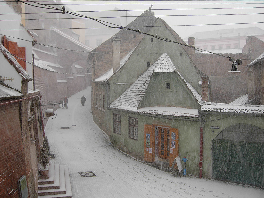 Altstadt im Schnee