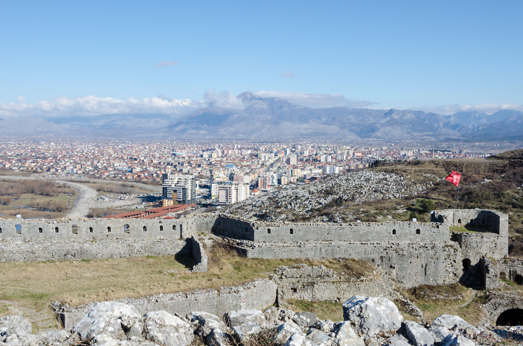 Rozafa Festung und Shkodra Blick