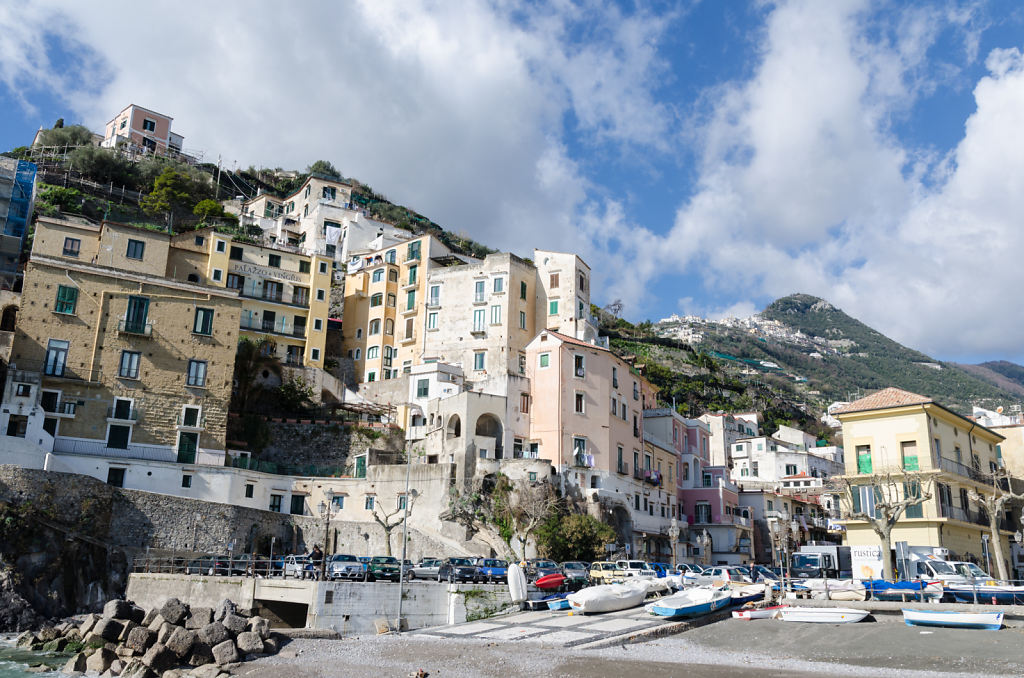 am Strand von Minori